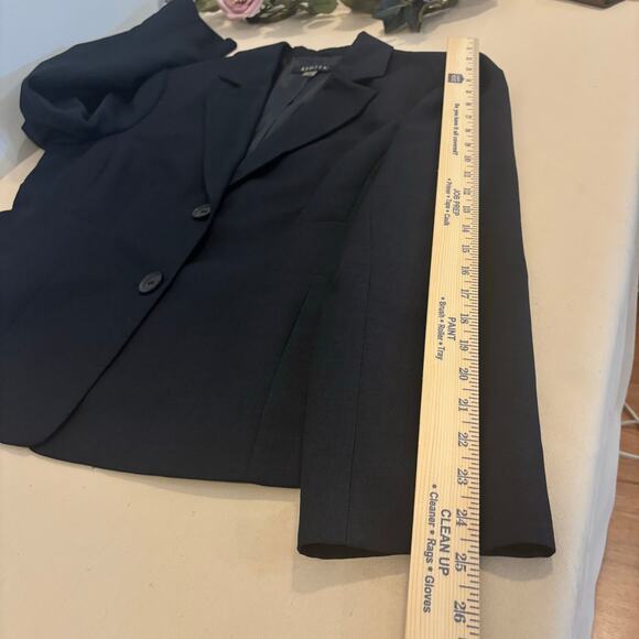 Kasper Women Jacket Size 18 Blue Lapel Notch Collar Long Sleeve Clueless Preppy - Picture 8 of 8